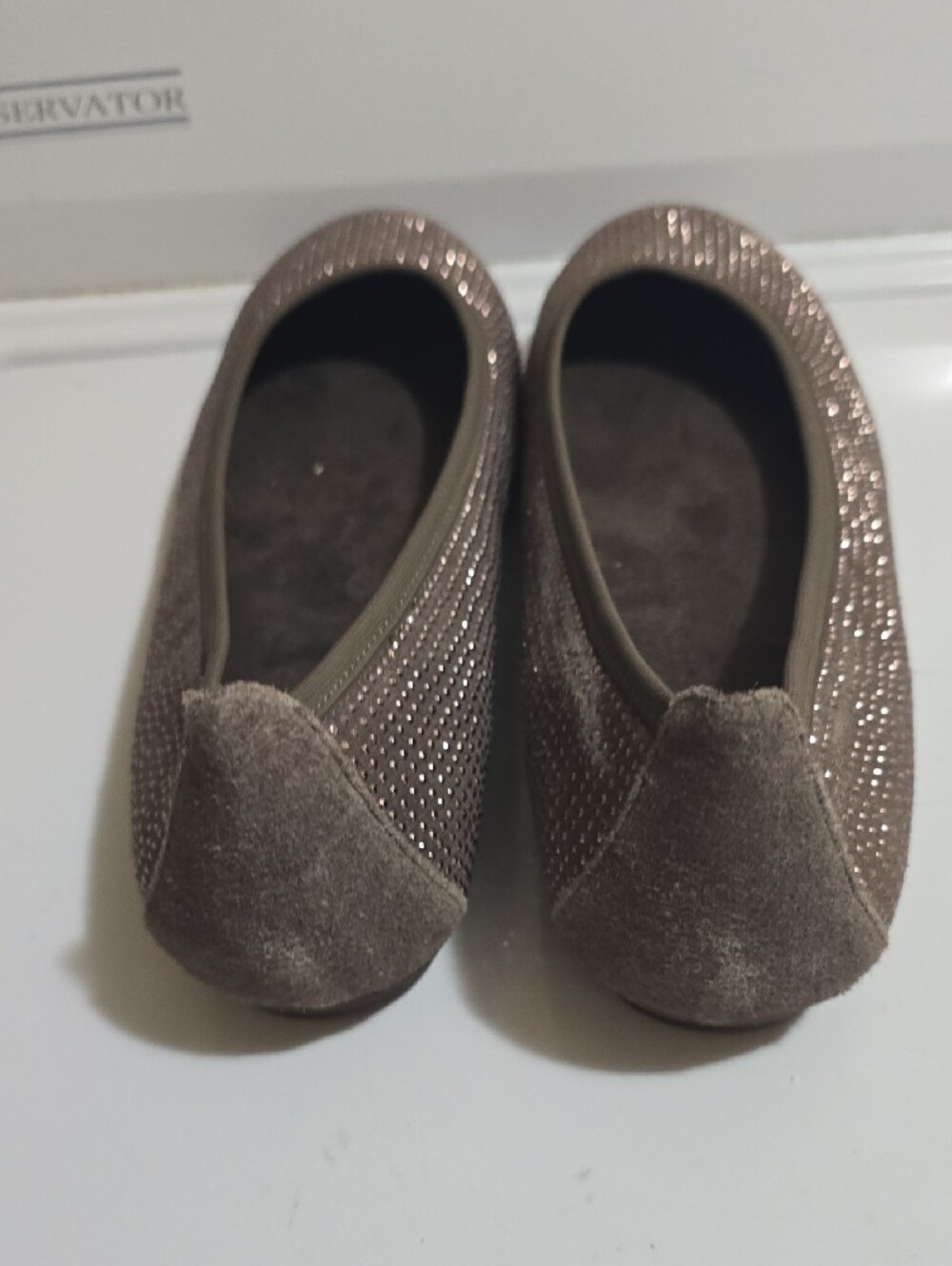 Vionic Brown Crystal-Embellished Ballet Flats - Picture 5 of 6